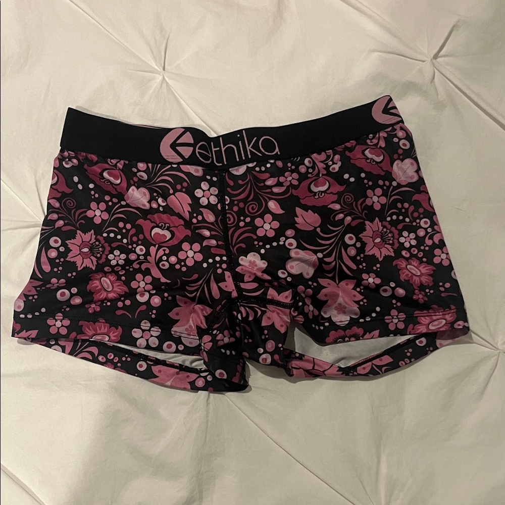 Ethika Pink and Black Floral Boxer Briefs